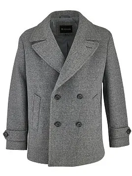 ПАЛЬТО БУШЛАТ ДВУБОРТНОЕ СЕРОЕ OW27208-CT