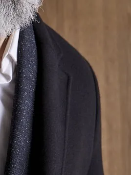 МУЖСКОЕ ПАЛЬТО OW26203-CT ЧЁРНОЕ