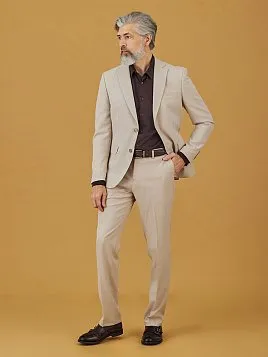 ЛЕТНИЙ МУЖСКОЙ КОСТЮМ PEPLOS SU26806-R БЕЖЕВЫЙ