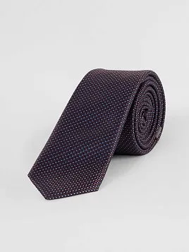 ГАЛСТУК МУЖСКОЙ PEPLOS КОРИЧНЕВЫЙ. ТОЧКИ (250/156922-3)