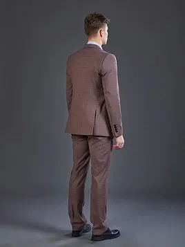 КОРИЧНЕВЫЙ КОСТЮМ PEPLOS SU26140-R