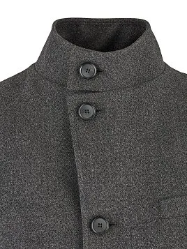 СЕРОЕ УТПЕЛЕННОЕ ПАЛЬТО OW27206-CT