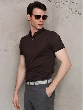 РУБАШКА-ПОЛО МУЖСКАЯ PEPLOS TSP25026-R КОРИЧНЕВЫЙ