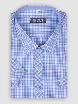 СОРОЧКА МУЖСКАЯ PEPLOS SH19071-K-C СИНИЙ