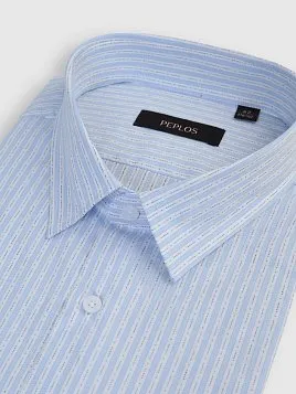 СОРОЧКА МУЖСКАЯ PEPLOS SH25055-K-C ГОЛУБОЙ