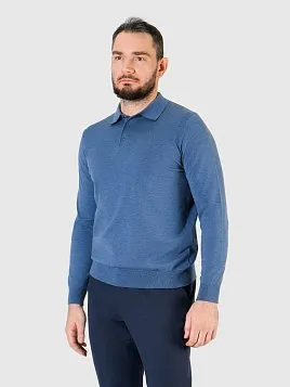 ТРИКОТАЖНАЯ РУБАШКА МУЖ. PEPLOS KN24SH041 СИНИЙ