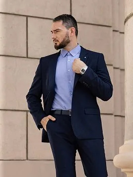 СОРОЧКА МУЖСКАЯ PEPLOS SH24133-SL СИНИЙ