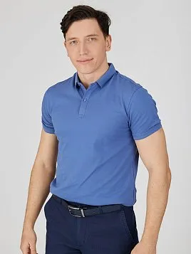 РУБАШКА-ПОЛО ИЗ ТКАНИ ПИКЕ TSP26006-R ГОЛУБАЯ
