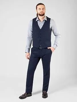 КОСТЮМ МУЖСКОЙ PEPLOS SU22041-SL ТЕМНО-СИНИЙ (ЖИЛЕТ ОТДЕЛЬНО)