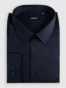 СОРОЧКА МУЖСКАЯ PEPLOS SH25141-C ТЕМНО-СИНИЙ