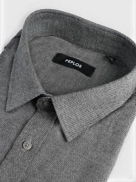 СОРОЧКА МУЖСКАЯ PEPLOS SH25181-R СЕРЫЙ