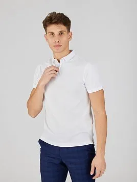 РУБАШКА-ПОЛО ИЗ ТКАНИ ПИКЕ TSP26018-R БЕЛАЯ