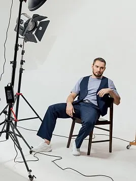 ФУТБОЛКА МУЖСКАЯ PEPLOS TS24103-R ГОЛУБОЙ