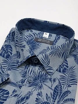 СОРОЧКА МУЖСКАЯ PEPLOS SH20132-К-R СИНИЙ