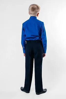 БРЮКИ ДЛЯ МАЛЬЧИКА МЛ. ШКОЛА PEPLOS TR19B065 СИНИЙ (Утепленные/флис)