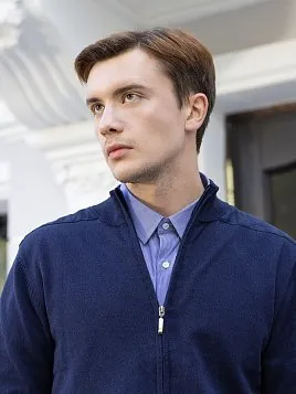 КАРДИГАН МУЖСКОЙ PEPLOS KN24С011 СИНИЙ