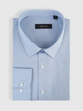 СОРОЧКА МУЖСКАЯ PEPLOS SH25084-R СЕРЫЙ