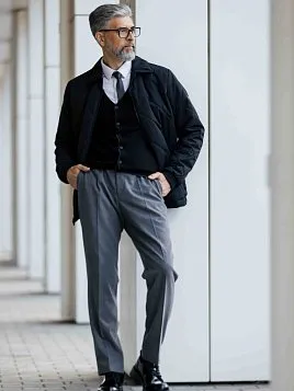 БРЮКИ МУЖСКИЕ PEPLOS TR25132-297 ТЕМНО-СЕРЫЙ