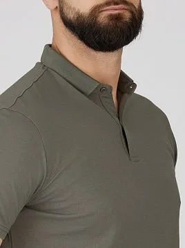 РУБАШКА-ПОЛО ИЗ ТКАНИ ПИКЕ TSP26004-LR ЗЕЛЕНАЯ