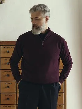 МУЖСКОЙ СВИТЕР KN26S006 БОРДОВЫЙ