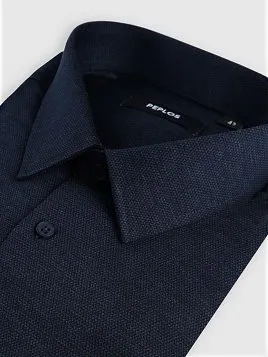 СОРОЧКА МУЖСКАЯ PEPLOS SH25141-SL ТЕМНО-СИНИЙ