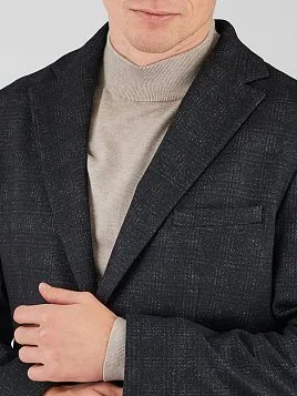 ЧЁРНЫЙ ПИДЖАК ИЗ ЭЛАСТИЧНОЙ ТКАНИ  JA26106-R