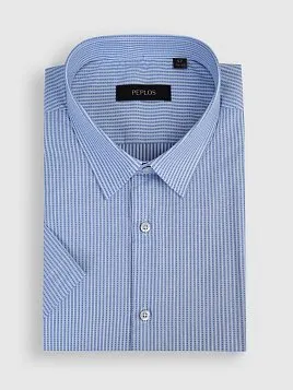 СОРОЧКА МУЖСКАЯ PEPLOS SH25058-K-R СИНИЙ