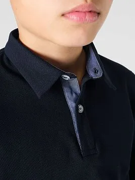 РУБАШКА-ПОЛО ДЛЯ МАЛЬЧИКА С ДЛИННЫМ РУКАВОМ MAJESTIC LEGATE TS23J13-P ТЕМНО-СИНИЙ