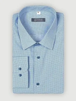 СОРОЧКА МУЖСКАЯ PEPLOS SH21096-С БИРЮЗОВЫЙ