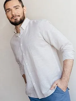 СОРОЧКА МУЖСКАЯ PEPLOS SH24022-R ШАМПАНЬ