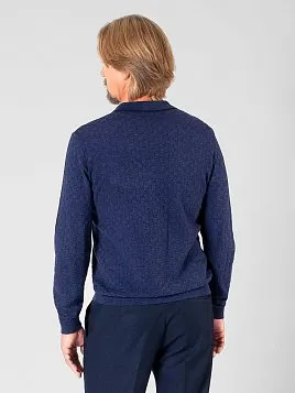 ТРИКОТАЖНАЯ РУБАШКА МУЖСКАЯ PEPLOS KN22SH024 ТЕМНО-СИНИЙ