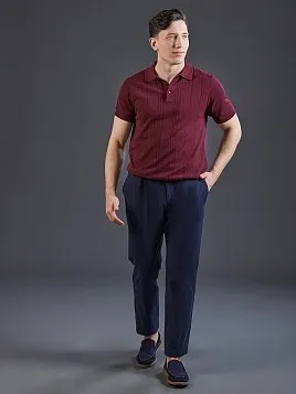 БРЮКИ С ЭЛАСТИЧНЫМ ПОЯСОМ P2612-R ТЕМНО-СИНИЕ