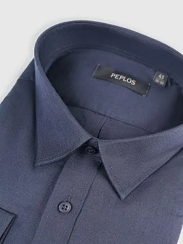 СОРОЧКА МУЖСКАЯ PEPLOS SH25146-C ТЕМНО-СИНИЙ
