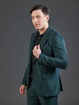 ТЁМНО-ЗЕЛЕНЫЙ КОСТЮМ PEPLOS SU26138-R