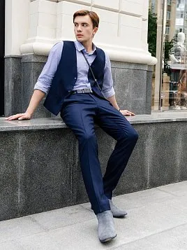 ЖИЛЕТ МУЖСКОЙ PEPLOS V24013-002 ТЕМНО-СИНИЙ