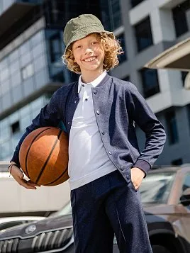 БРЮКИ ДЛЯ МАЛЬЧИКА МЛ. ШКОЛА PEPLOS TR22B005-313 СИНИЙ (Трикотажные)