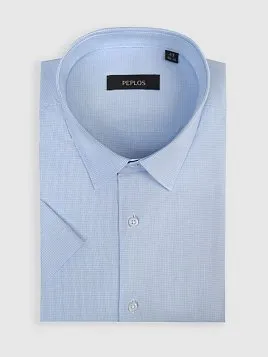 СОРОЧКА МУЖСКАЯ PEPLOS SH25051-K-R ГОЛУБОЙ