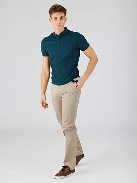 РУБАШКА-ПОЛО ИЗ ТКАНИ ПИКЕ TSP26005-R ЗЕЛЕНАЯ