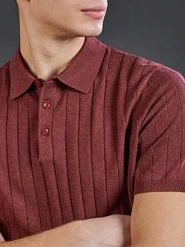 ТРИКОТАЖНАЯ РУБАШКА С ШЕРСТЬЮ KN26SH042 КРАСНАЯ