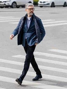 БРЮКИ МУЖСКИЕ PEPLOS P2504-SL ТЕМНО-СИНИЙ