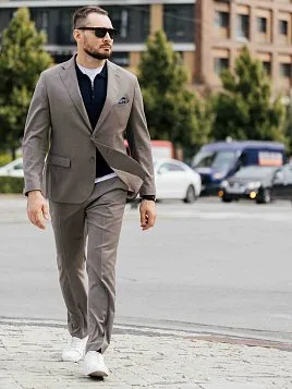 КОСТЮМ МУЖСКОЙ PEPLOS SU25106-R БЕЖЕВЫЙ