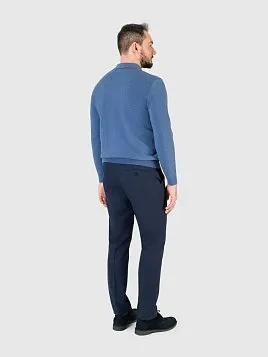 ТРИКОТАЖНАЯ РУБАШКА МУЖ. PEPLOS KN24SH041 СИНИЙ