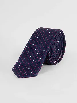 ГАЛСТУК МУЖСКОЙ PEPLOS ТЕМНО-СИНИЙ. ТОЧКИ (250/156251-4)