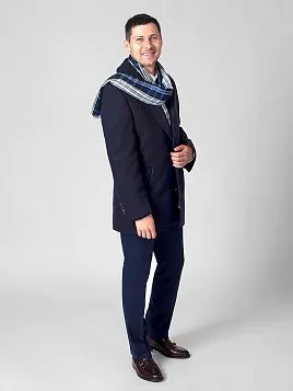 ПАЛЬТО МУЖСКОЕ PEPLOS OW2109-CT СИНИЙ