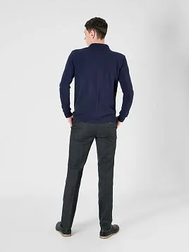 РУБАШКА-ПОЛО ПОДРОСТКОВАЯ С ДЛИННЫМ РУКАВОМ PEPLOS TS23T25-P ТЕМНО-СИНИЙ