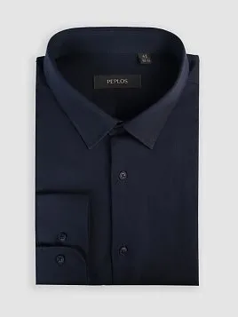 МУЖСКАЯ СОРОЧКА SH26143-SL ТЕМНО-СИНЯЯ