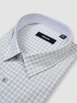 СОРОЧКА МУЖСКАЯ PEPLOS SH24095-K-R СЕРЫЙ