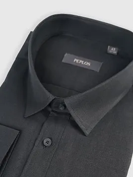 СОРОЧКА МУЖСКАЯ PEPLOS SH25154-R ЧЁРНЫЙ
