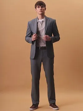 ЛЕТНИЙ КОСТЮМ PEPLOS С НАКЛАДНЫМИ КАРМАНАМИ SU26802-R ЗЕЛЕНЫЙ