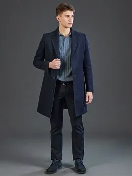 ТЁМНО-СИНЕЕ ПАЛЬТО OW26212-CT